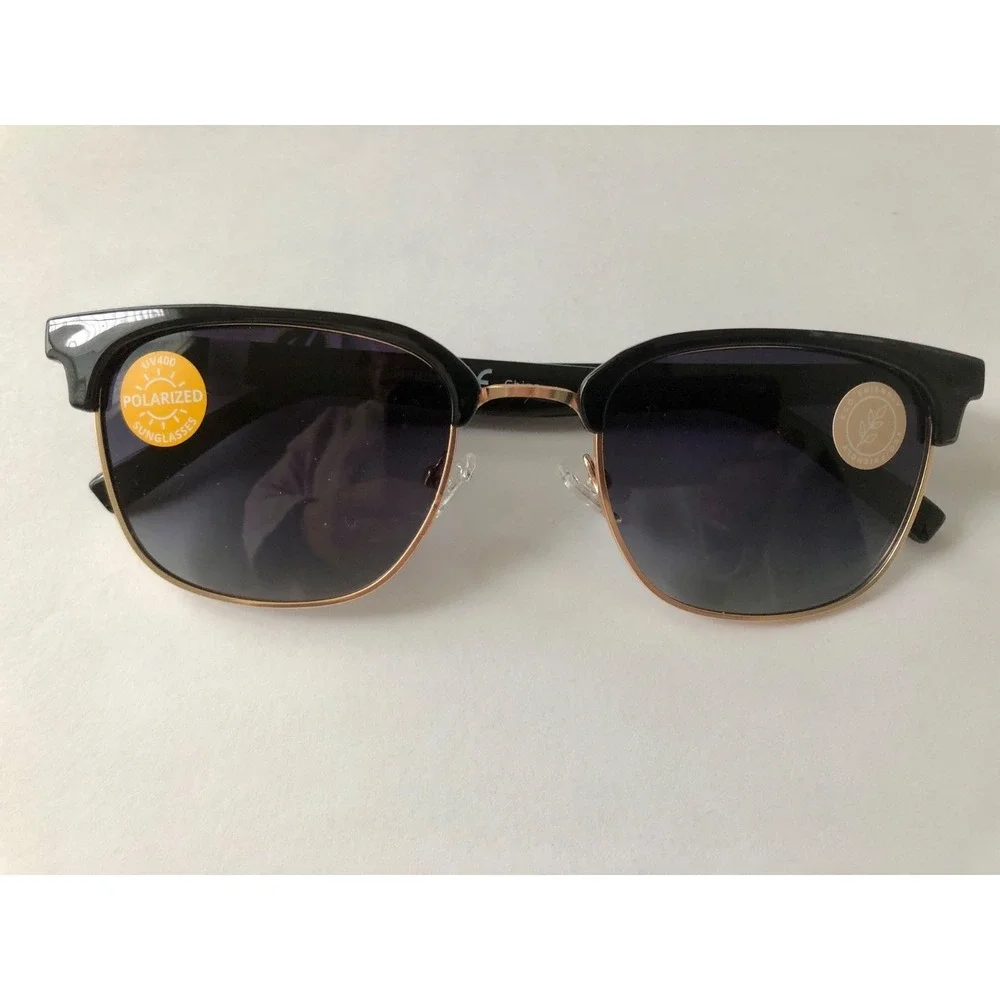 NEW Peepers Polarized Sunglasses Wayfarer Black Frame +0.00